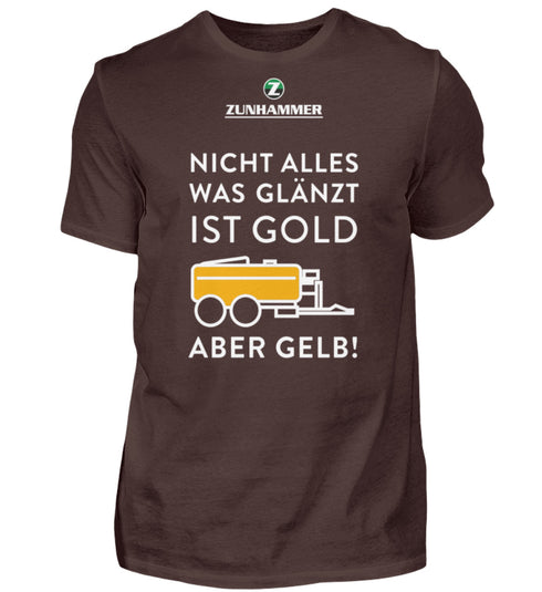 Aber gelb - black  - Men Basic Shirt